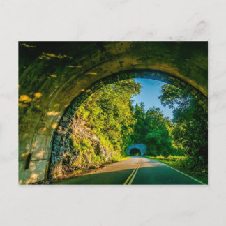 north carolina blue ridge barkway mountains postcard