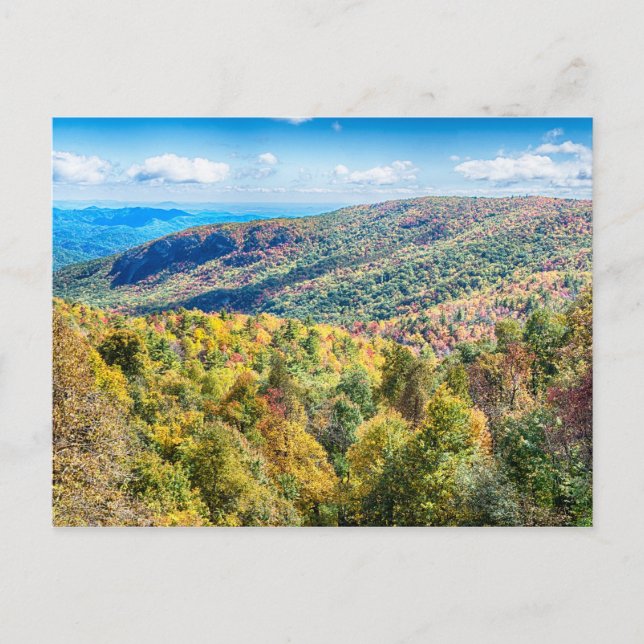 north carolina blue ridge parkway smoky mountains postcard (Front)