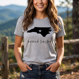 North Carolina Born and Raised State Tee