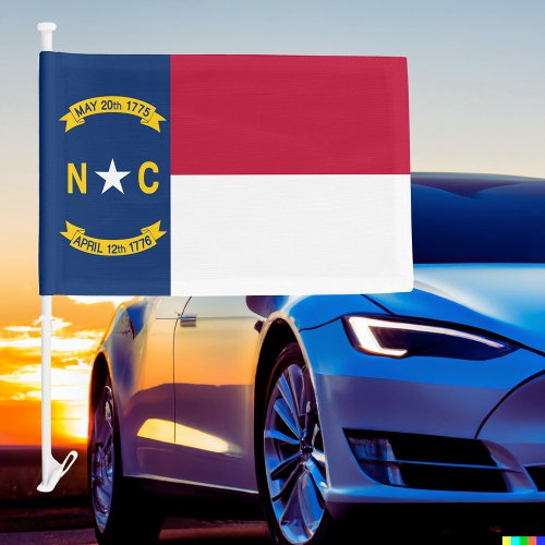 North Carolina Car Flag
