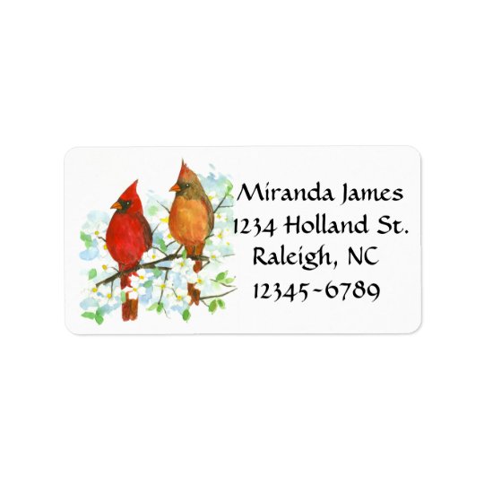 North Carolina Cardinals Return Address Label | Zazzle.com