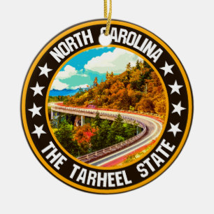 North Carolina Ceramic Ornament