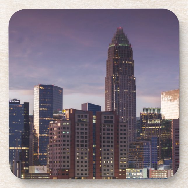 North Carolina, Charlotte, elevated view Beverage Coaster (Front)