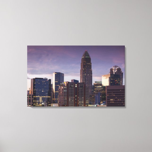 North Carolina, Charlotte, elevated view Canvas Print (Front)