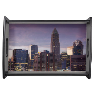 North Carolina, Charlotte, elevated view Serving Tray