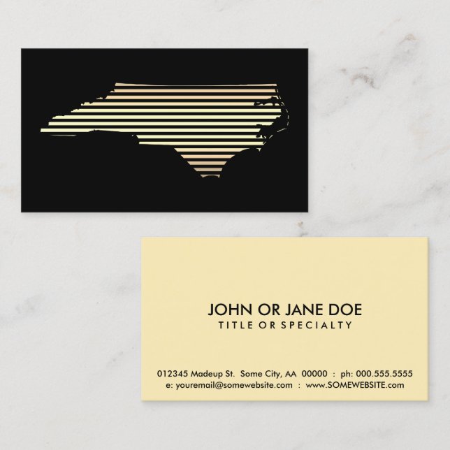 north carolina chill fade business card (Front/Back)