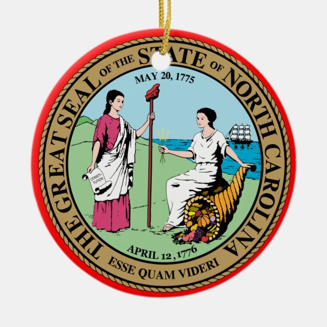 North Carolina* Christmas Ornament (Front)