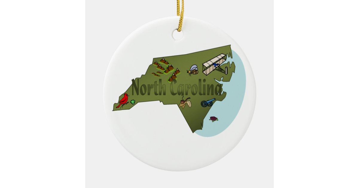 North Carolina Christmas Tree Ornament Zazzle