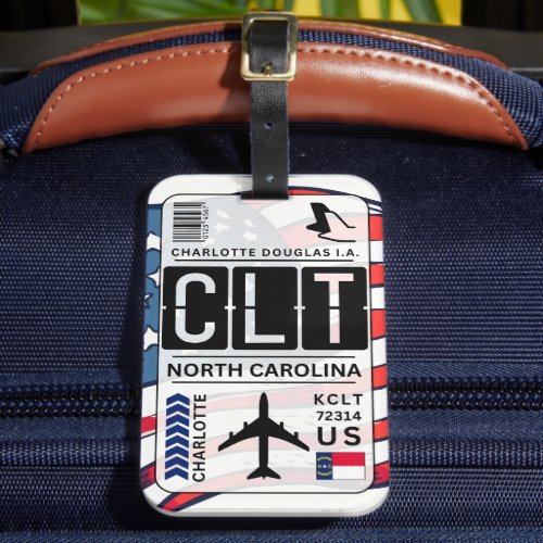 North Carolina CLT Luggage Tag