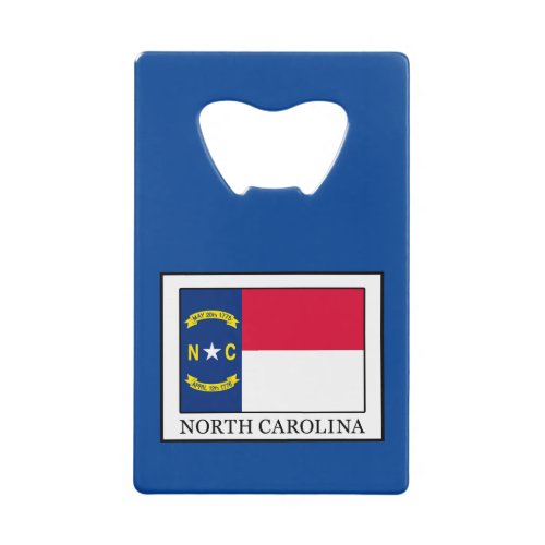 North Carolina Credit Card Bottle Opener