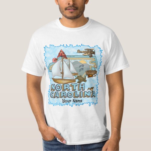 North Carolina custom name  T_Shirt