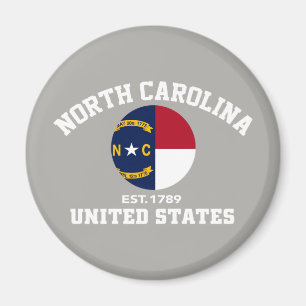 North Carolina Est 1789 USA State Independence Day Magnet