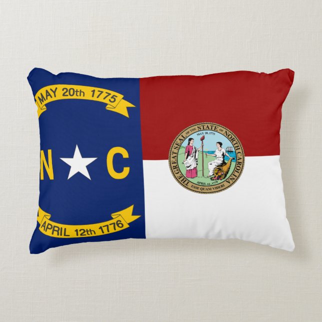 North Carolina flag Accent Pillow (Front)