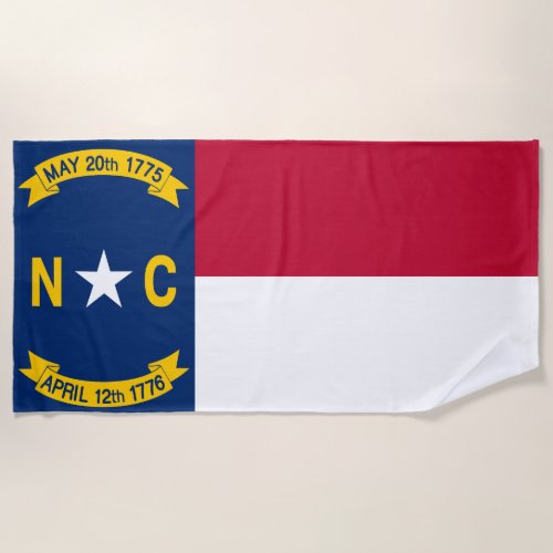 North Carolina Flag Beach Towel