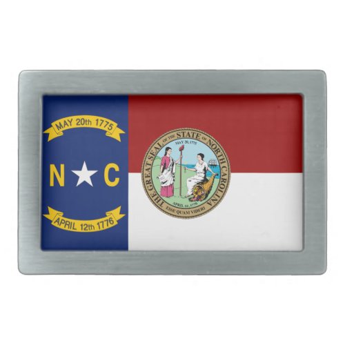 North Carolina flag Belt Buckle