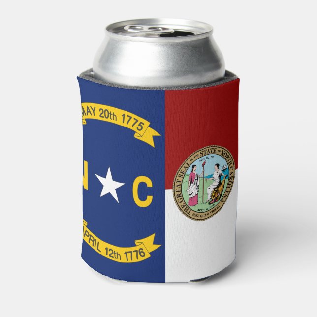 North Carolina flag Can Cooler (Can Back)