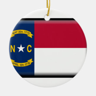 North Carolina Flag Ceramic Ornament
