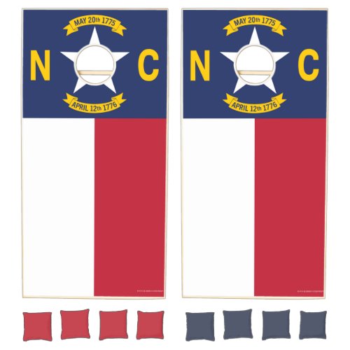 North Carolina Flag Cornhole Set