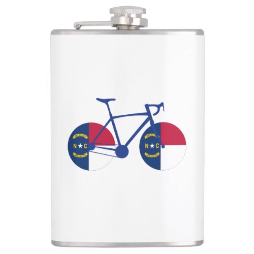 North Carolina Flag Cycling Flask