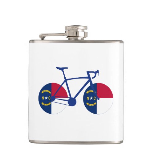 North Carolina Flag Cycling Flask