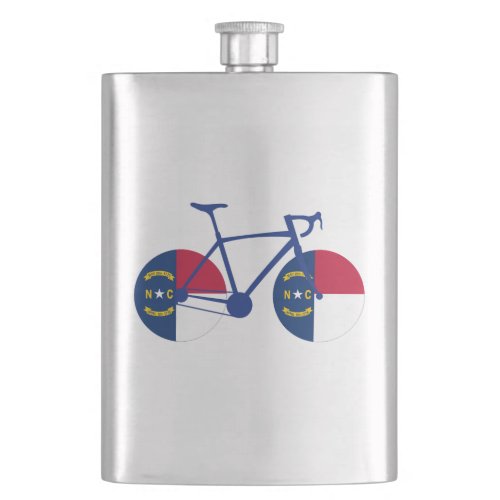 North Carolina Flag Cycling Flask