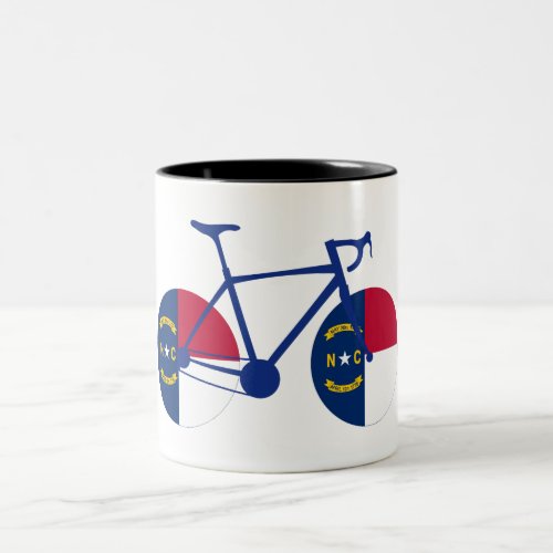 North Carolina Flag Cycling Two_Tone Coffee Mug