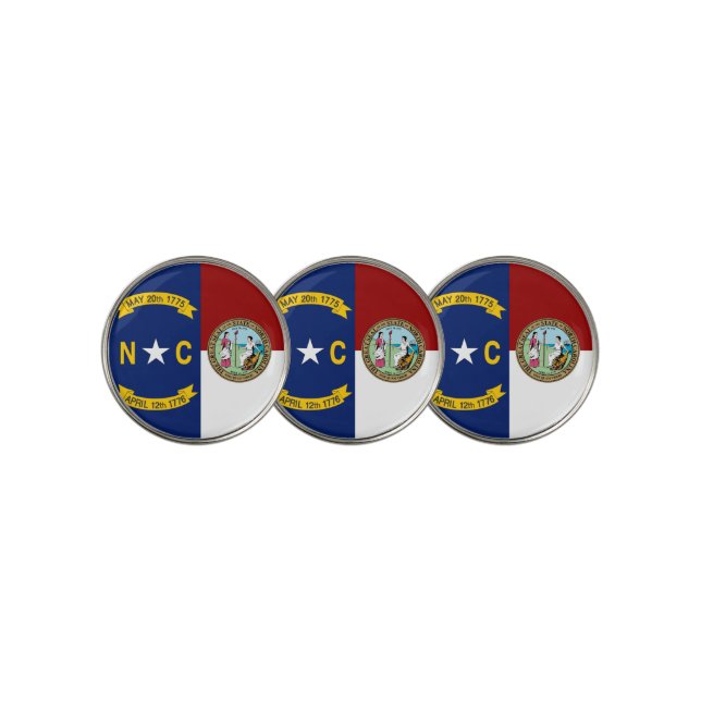 North Carolina flag Golf Ball Marker (3 Up)