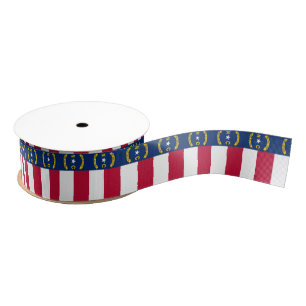North Carolina flag Grosgrain Ribbon