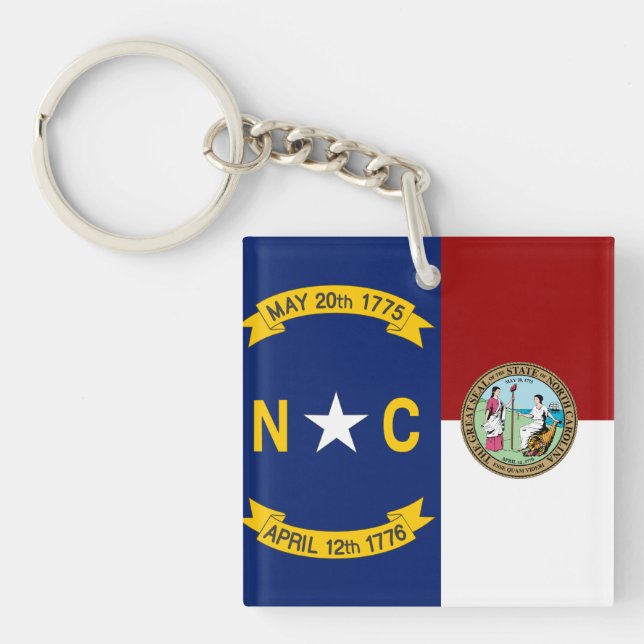 North Carolina flag Keychain (Front)