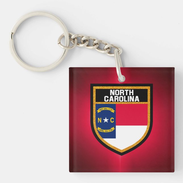 North Carolina  Flag Keychain (Front)