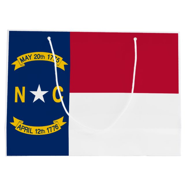 North Carolina Flag Large Gift Bag (Back)