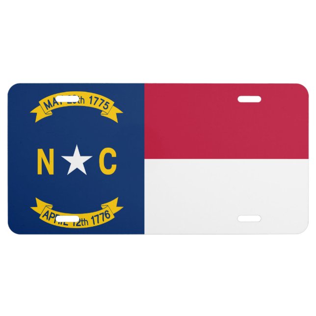 North Carolina Flag License Plate (Front)