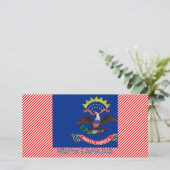 North Carolina Flag Map (Standing Front)