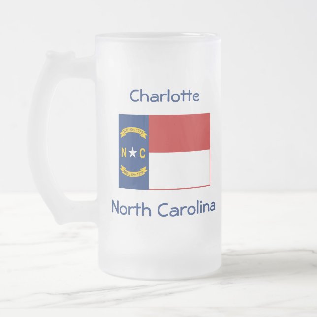 North Carolina Flag Map City Mug (Left)