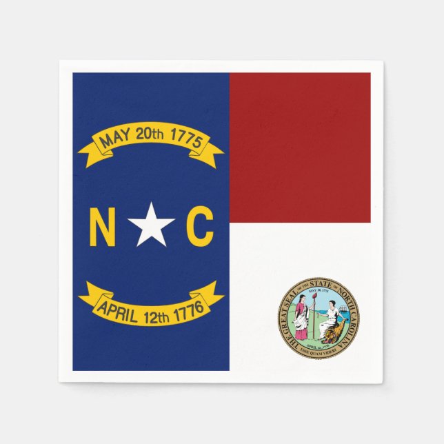 North Carolina flag Napkins (Front)