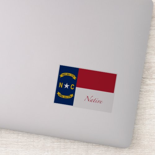 North Carolina Flag Native Sticker
