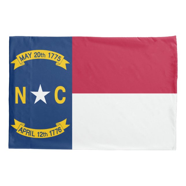 North Carolina Flag Pillow Case (Back)