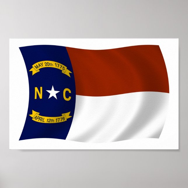 North Carolina Flag Poster Print (Front)
