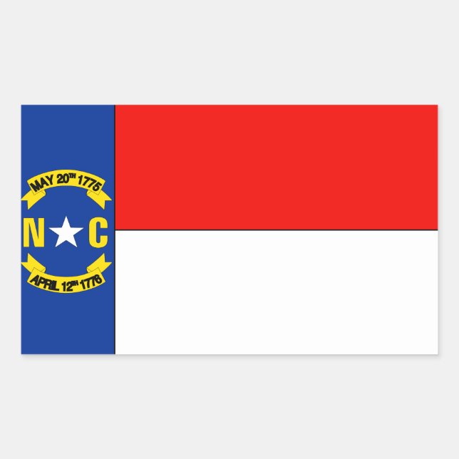 North Carolina Flag Rectangular Sticker (Front)