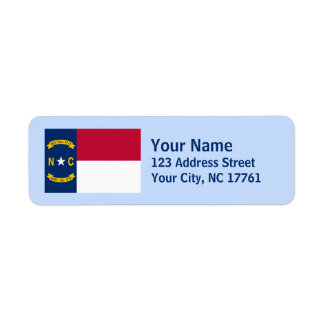 North Carolina Flag Return Address Labels
