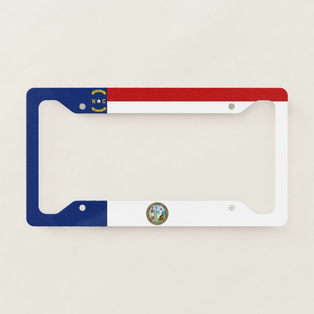 North Carolina flag-seal License Plate Frame (Front)