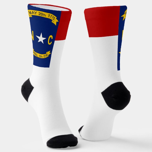 North Carolina flag Socks (Angled)