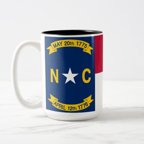 North Carolina Flag Two_Tone Coffee Mug