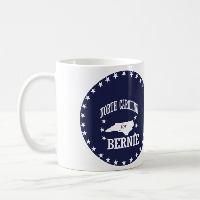 NORTH CAROLINA FOR BERNIE SANDERS COFFEE MUG (Left)