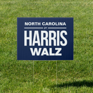 North Carolina for Harris Walz Sign