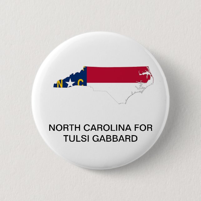 NORTH CAROLINA for TULSI GABBARD 2020 Button (Front)