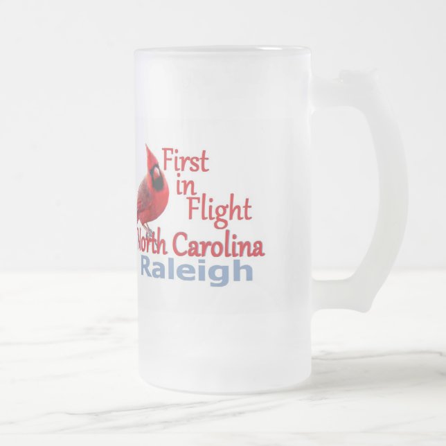 NORTH CAROLINA FROSTED GLASS BEER MUG (Right)
