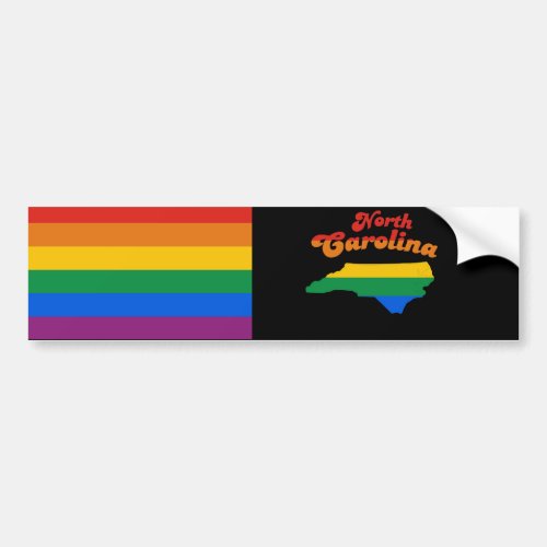 NORTH CAROLINA GAY PRIDE BUMPER STICKER