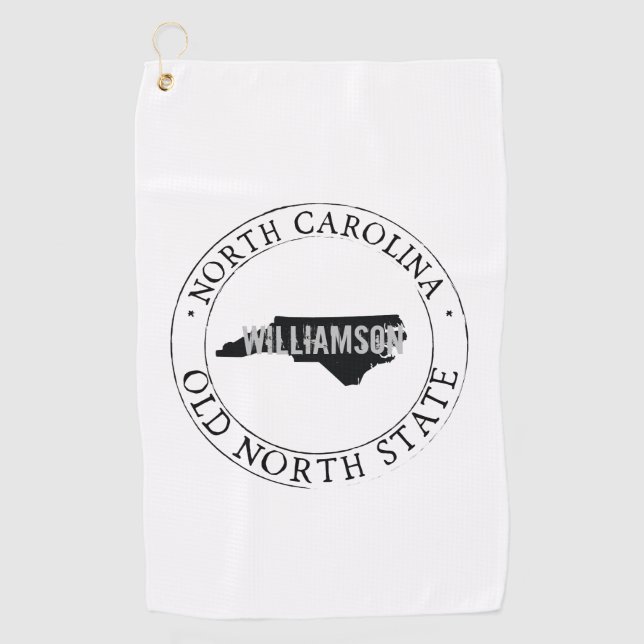 North Carolina Golf Towel State Personalized (Front)