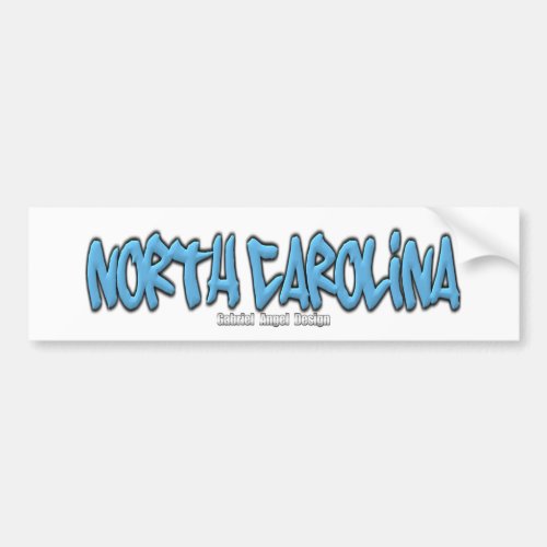 North Carolina Graffiti Bumper Sticker